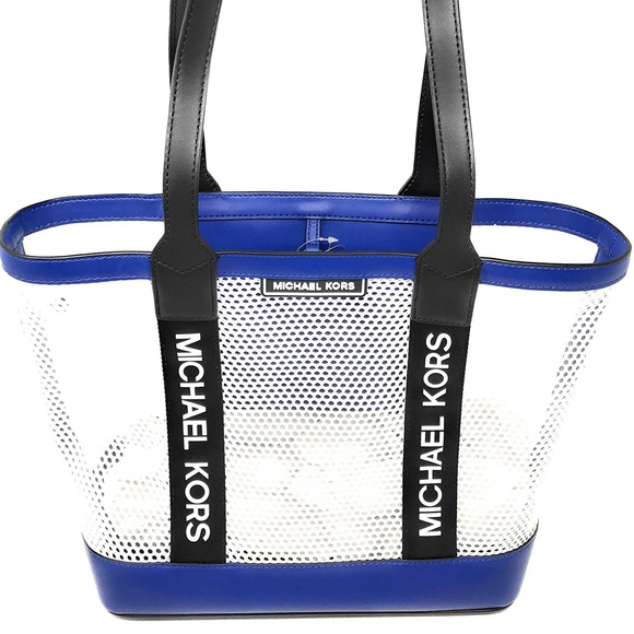 Michael Kors Danika Mesh Tote Sapphire/Black - Picture 6 of 11
